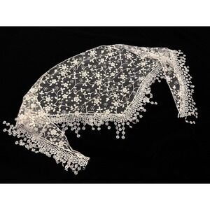 Mass Veil Triangle Mantilla Cathedral Head Covering Chapel White Lace Shawl